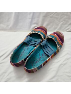 Blowfish Malibu Gloat Ballet Flats Multicolor Tribal Print Size 8